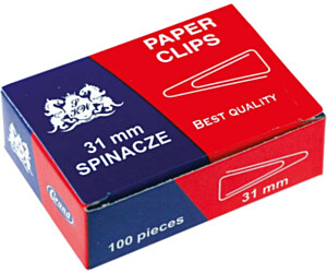 Spinacz T-31 mm GRAND trójkątny 10op x 100sztuk 110-1387
