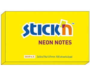 Bloczek STICK"N 127x76mm żółty neonowy 100k 21135 STICK"N