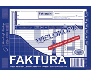 100-3E Faktura VAT A5 wielokopia MICHALCZYK i PROKOP