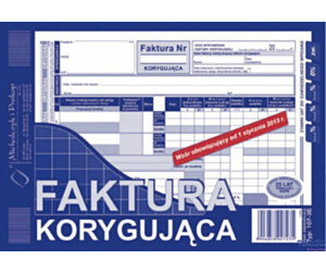 107-3E Faktura VAT korygująca MICHALCZYK&PROKOP A5 80 kartek