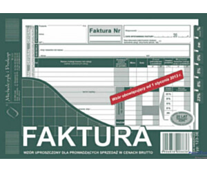 123-3E Faktura VAT A5 brutto uproszczona (poziom) MICHALCZYK i PROKOP