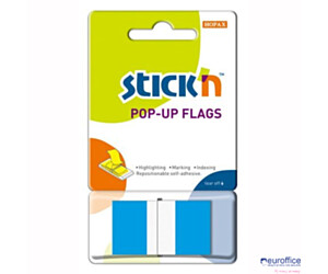 Zakładki indeksujące 45x25mm 50szt niebieski podajnik STICK"N 26024