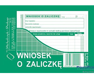408-5 Wniosek o zaliczkę MICHALCZYK&PROKOP A6 40 kartek