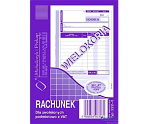 222-5 Rachunek MICHALCZYK&PROKOP A6 (pion) 80 kartek