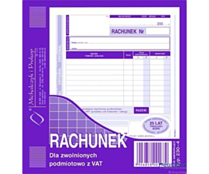 D RACHUNEK 2/3 A5 2SKŁ.ZWOL.VAT 230-4 DRUK RACHUNEK