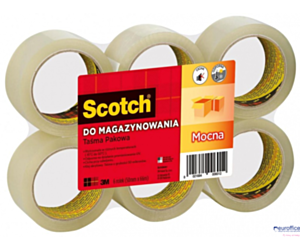 Taśma pakowa SCOTCH (309 TSP), MOCNA, akrylowa, cicha, 50mm, 66m, transparentna UU010249348