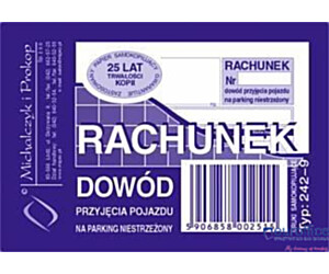 242-9 R-k Dowód prz.poj.na par king niestrze.