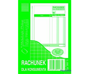 262-5 Rachunek dla konsumenta MICHALCZYK&PROKOP A6 80 kartek