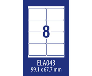 Etykiety uniwersalne ELA038 105 x 42,3 100 ark Economy Europe100 by Avery Zweckform