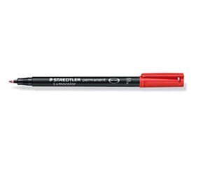 FOLIOPIS STAEDTLER LUMOCOLOR F CZERWONY 