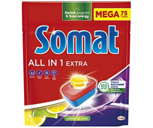 SOMAT Tabletki do zmywarki MEGA 75 szt. All in one Extra Lemon 09282