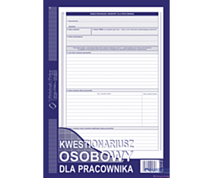 504-B1 Kwestionariusz osobowy dla pracownika (offset) Michalczyk i Prokop