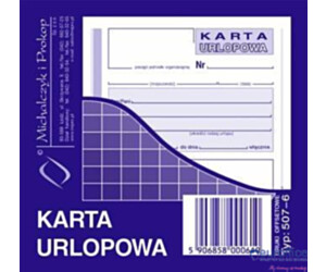 507-6 Karta urlopowa MICHALCZYK&PROKOP 2/3 A6 40 kartek