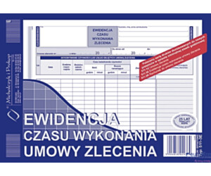 511-3E Ewidencja czasu wykonania zlecenia A5 offset MICHALCZYK&PROKOP