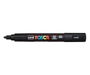 MARKER UNI PC-5M POSCA CZARNY 12 SZT OKRĄGŁA KOŃCÓWKA