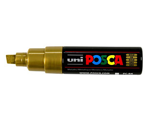 MARKER PERMANENTNY UNI PC-8K POSCA ZŁOTY ŚCIĘTA KOŃCÓWKA 6 SZT