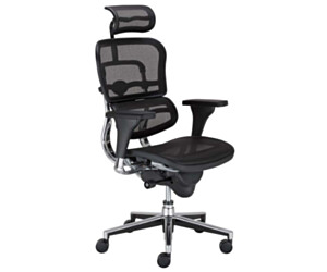FOTEL BIUROWY ERGOTECH CZARNY 