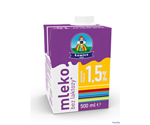 Mleko ŁOWICZ UHT bez laktozy 1.5% 0.5l
