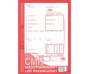 800-2N CMR A4 80kartek 1+4 numerowany międzynarodowy list przewozowy M&P