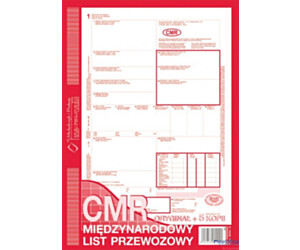 800-3N CMR A4 78kartek 1+5 numerowany międzynarodowy list przewozowy M&P