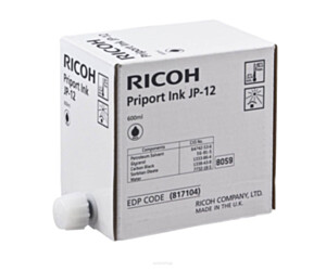Tusz Ricoh JP12 do JP 1030/1210/1250 | 600ml | black