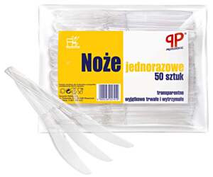 NÓŻ TRANSPARENTNY WOREK 50 SZT. 