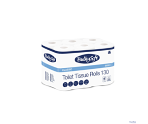 Papier toaletowy BulkySoft Classic 2 warstwy biały,celuloza 12 rolek/op 66991