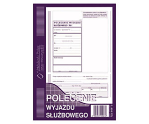 505-3 Polecenie wyjazdu służbowego, A5 40 kartek, MICHALCZYK&PROKOP