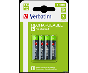 Akumulatory VERBATIM HR3 AAA 950 mAh BLISTER 4szt. 49514