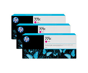 Zestaw trzech tuszy HP 771c do Designjet Z6200 | 3x775ml | Magenta