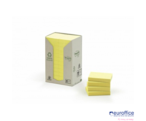 Bloczek samoprzylepny ekologiczny POST-IT (653-1T), 38x51mm, 24x100 kart., żółty