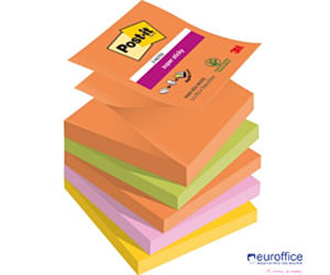 Bloczek samoprzylepny POST-IT Super Sticky (R330-5SS-BOOS), 76x76mm, 5x90 kart., BOOST