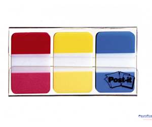 Zakładki indeksujące POST-IT do archiwizacji (686-RYB), PP, silne, 38x25mm, 3x22 kart., mix kolorów