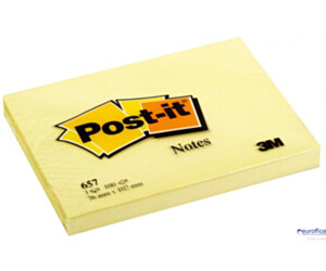 Bloczek samoprzylepny POST-IT (657), 102x76mm, 1x100 kart., żółty (X)