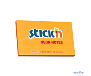 Bloczek STICK"N 127x76mm pomarańczowy neonowy 100k 21168 STICK"N