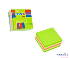 Bloczek STICK"N 51x51mm zielony-mix neon i pastel 21534