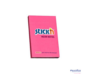 Bloczek STICK"N 76x51mm ciemnoróżowy neon 100k 21161 STICK"N