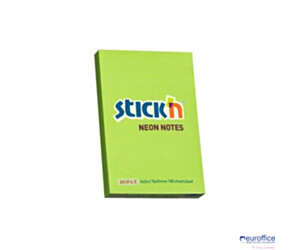 Bloczek STICK"N 76x51mm zielony neon 100k 21163 STICK"N