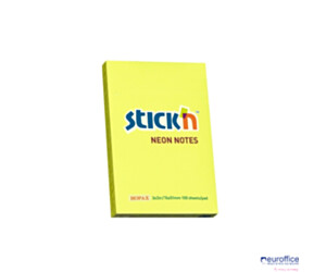 Bloczek STICK"N 76x51mm żółty neon 100k 21132