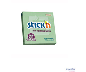 Bloczek STICK"N 76x76mm 360stopni zielony 21552