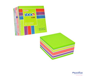 Bloczek STICK"N 76x76mm 400k mix zielony/żółty/różowy 21537