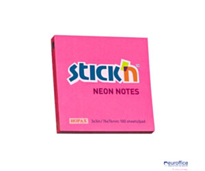 Bloczek STICK"N 76x76mm ciemnoróżowy neonowy 100k 21165 STICK"N