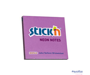 Bloczek STICK"N 76x76mm fioletowy neonowy 100k 21210 STICK"N