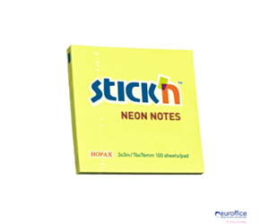 Bloczek STICK"N 76x76mm żółty neonowy 100k 21133 STICK"N