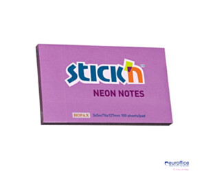 Bloczek STICKN 127x76mm fioletowy neonowy 100k 21214 STICKN