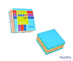 Bloczek STICKN 51x51mm niebieski-mix neon i pastel 21535
