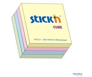 Bloczek STICK"N 76x76mm 400k mix 4 kolory pastelowe 21013