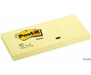 Bloczki 3M POST-IT 653 38x51mm żółte 3x100kartek FT510060476