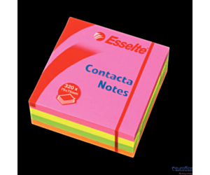 Bloczki samoprzylepne ESSELTE 75x75mm neon 320 kartek 83065