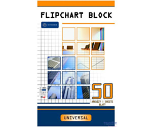 Blok do flipcharta 50x100x64  kratka INTERDRUK